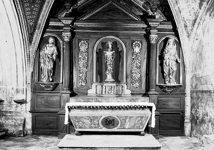 Retable nord en bois (18e siècle) et statues (17e siècle) (ensemble)