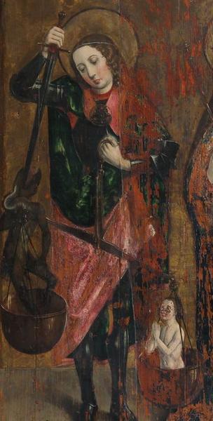 tableau : Vierge à l'Enfant avec saint Michel et saint Gangolphe, détail