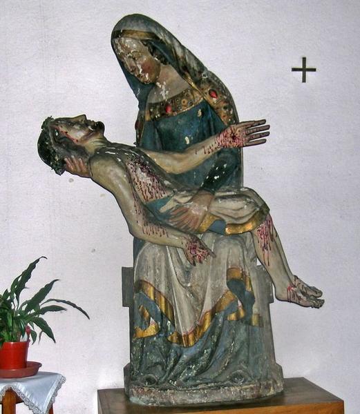 statue : La Pieta dite Pieta Herzog, vue générale - © Conseil de fabrique de Saint-Vincent-de-Paul de Colmar , tous droits réservés
