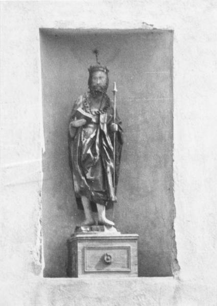 sculpture : saint Oswald (?), vue générale