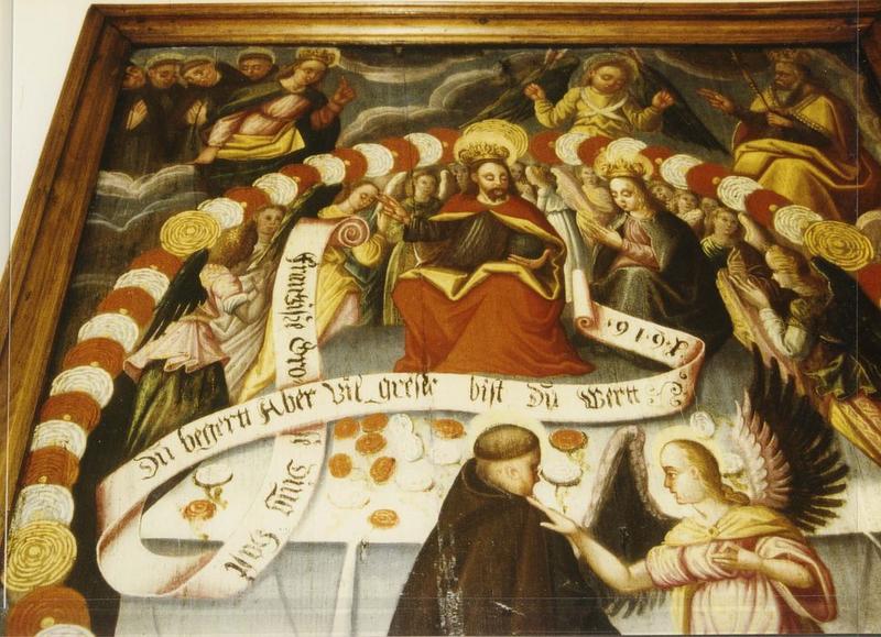 tableau : Saint François et le miracle des roses, vue partielle