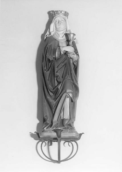 statue : sainte Barbe, vue générale