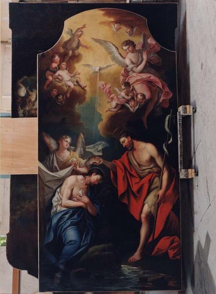 Tableau, cadre : le Baptême du Christ