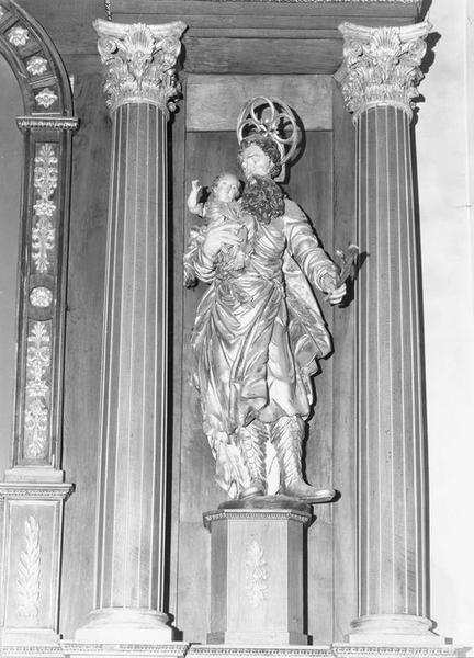 statue : saint Christophe, vue générale