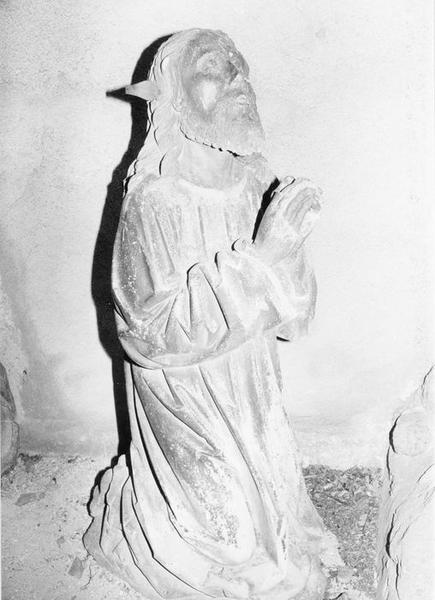 mont des Oliviers : le Christ et trois apôtres ou Jardin des oliviers, vue partielle - © Ministère de la Culture (France), Médiathèque du patrimoine et de la photographie (objets mobiliers), tous droits réservés