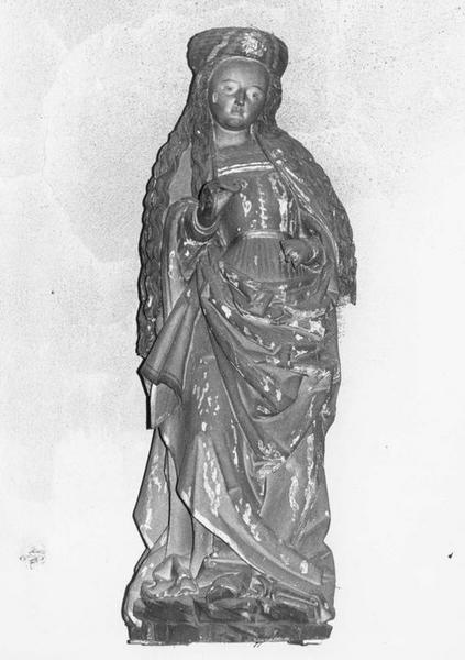 statue : sainte Catherine d'Alexandrie, vue générale - © Ministère de la Culture (France), Médiathèque du patrimoine et de la photographie (objets mobiliers), tous droits réservés