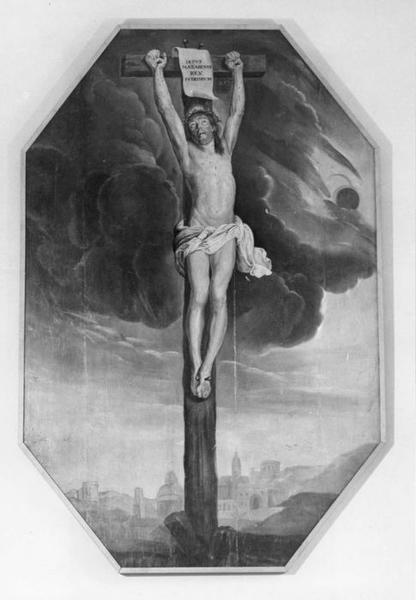 tableau : Christ en croix, dit Christ janséniste, vue générale - © Ministère de la Culture (France), Médiathèque du patrimoine et de la photographie (objets mobiliers), tous droits réservés