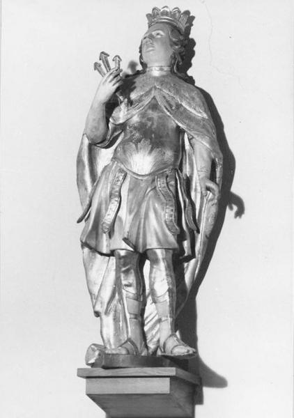 statue : saint Edmond d'Estanglie, vue générale - © Ministère de la Culture (France), Médiathèque du patrimoine et de la photographie (objets mobiliers), tous droits réservés