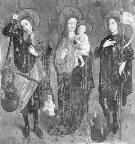 tableau : Vierge à l' Enfant avec saint Michel et saint Gangolphe, vue générale