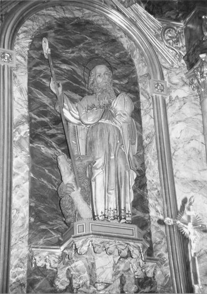 statue du maître-autel : saint Gall, vue générale