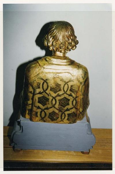 buste-reliquaire de saint Laurent diacre, vue générale de dos