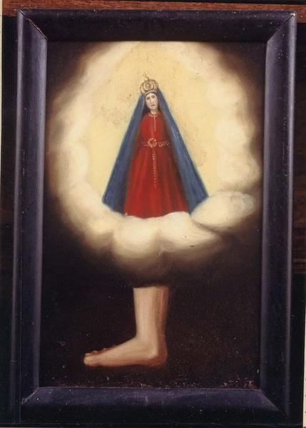 tableau ex-voto : Vierge, représentation d'un pied de profil, vue générale