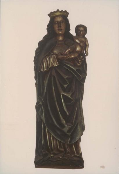 statue : Vierge à l'enfant, vue générale