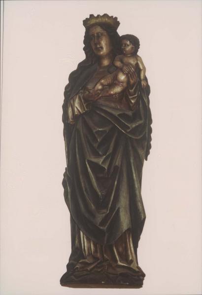 statue : Vierge à l'enfant, vue générale