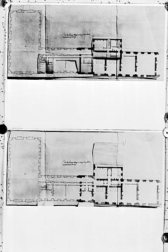 Deux plans du 1er étage des appartements du Duc de Penthièvres et du Marquis de Lamballe