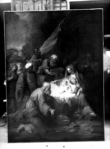 Adoration des mages, peinture sur toile de la sacristie