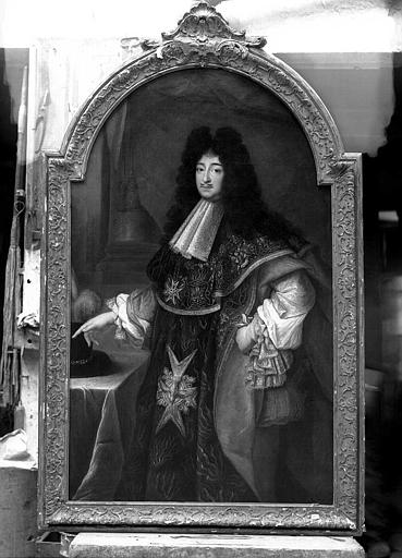 Portrait de Louis XIV en tenue de grand maître de l'ordre du saint Esprit, peinture sur toile