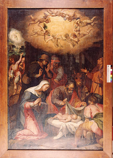 tableau : Adoration des Bergers (l') - © Ministère de la Culture (France), Médiathèque du patrimoine et de la photographie (objets mobiliers), tous droits réservés