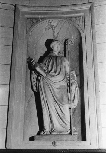 Statue : Saint Benoît, plâtre