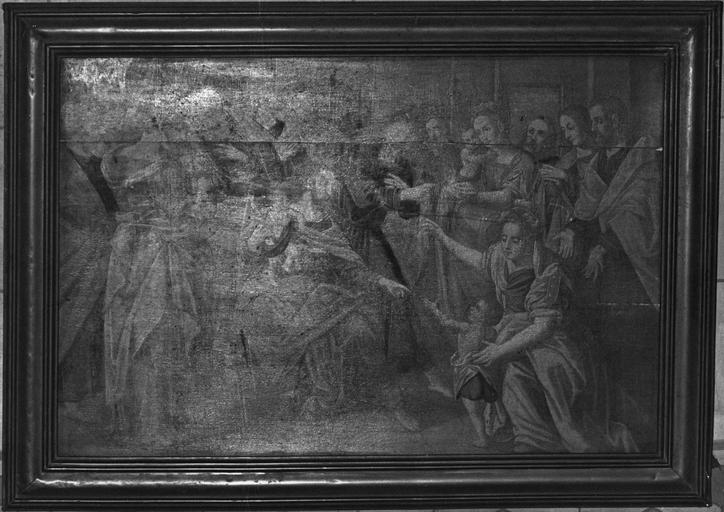 Tableau : Laissez venir à moi les petits enfants, huile sur bois - © Ministère de la Culture (France), Médiathèque du patrimoine et de la photographie (objets mobiliers), tous droits réservés