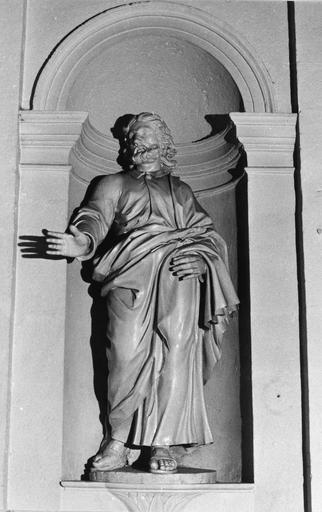 Statue : Saint Joseph, bois sculpté, peint en blanc - © Ministère de la Culture (France), Médiathèque du patrimoine et de la photographie (objets mobiliers), tous droits réservés