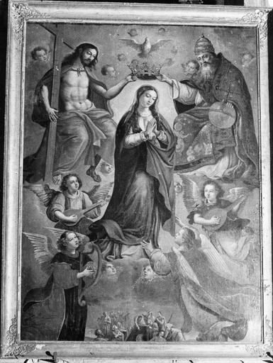 Tableau : le Couronnement de la Vierge, cadre