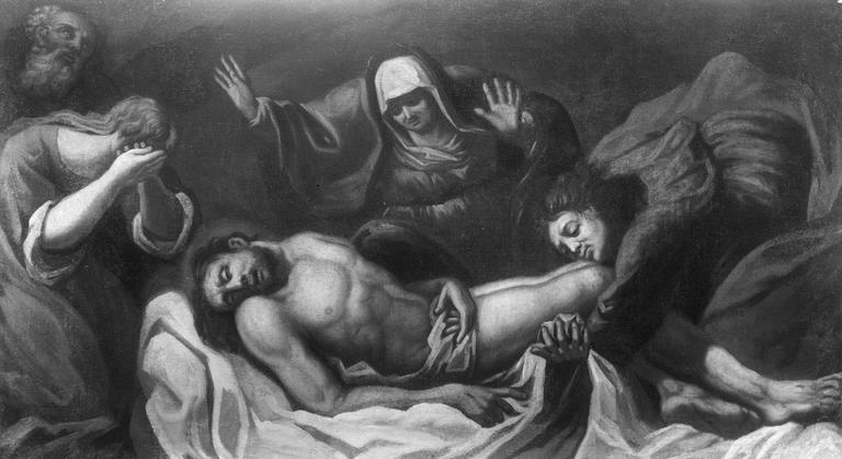 Tableau : La Déploration, huile sur toile ; après restauration