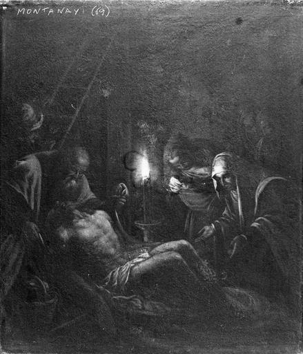 Tableau : La Déploration du Christ, huile sur toile ; après restauration