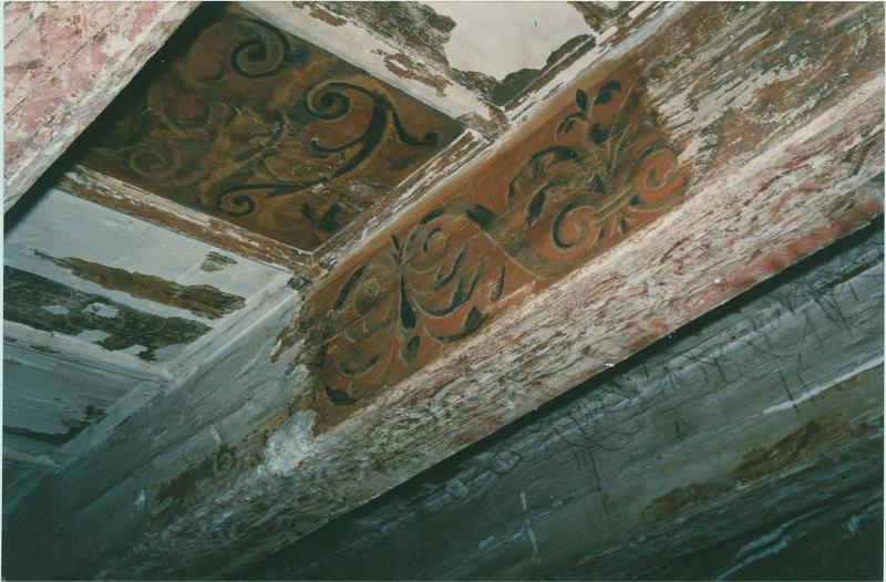 plafond peint, détail