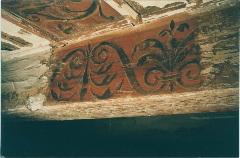 plafond peint, détail