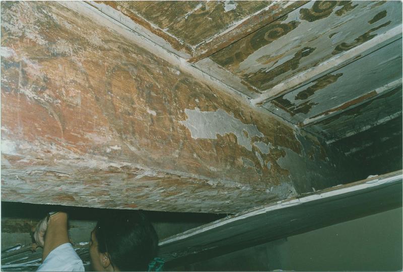 plafond peint, détail