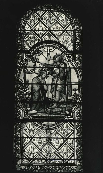 verrière : Baptême du Christ, vue générale - © Ministère de la Culture (France), Médiathèque du patrimoine et de la photographie, diffusion RMN-GP