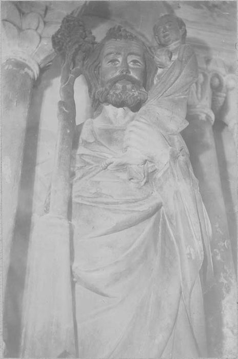 groupe sculpté : Saint Christophe