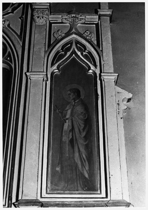 détail, autel de Vierge, son retable et son tableau