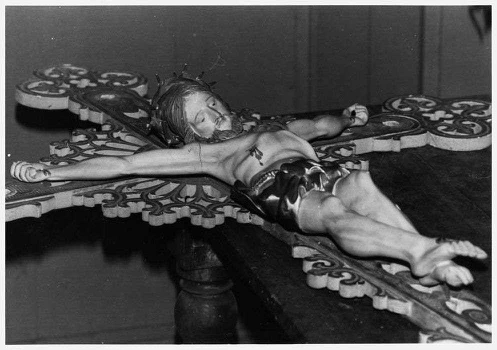 détail, croix de procession