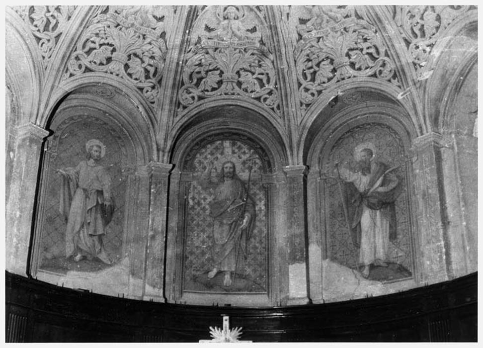 peinture monumentale : Christ entre saint Pierre et saint Paul