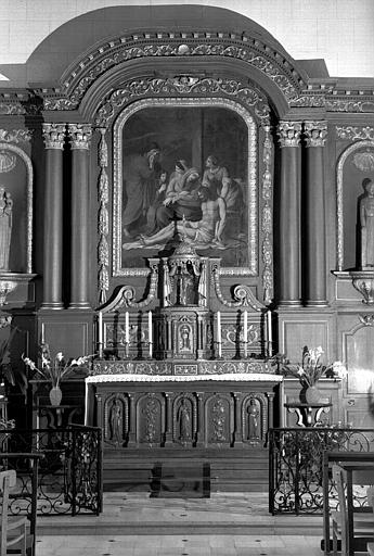 Maître-autel et retable en bois avec toile peinte - © Ministère de la Culture (France), Médiathèque du patrimoine et de la photographie, diffusion RMN-GP
