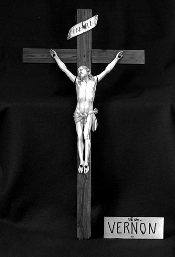 Crucifix en bois et ivoire