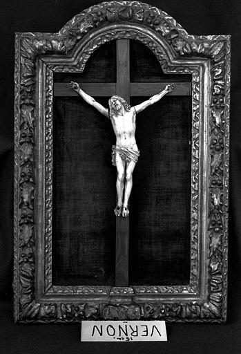 Crucifix en bois et ivoire