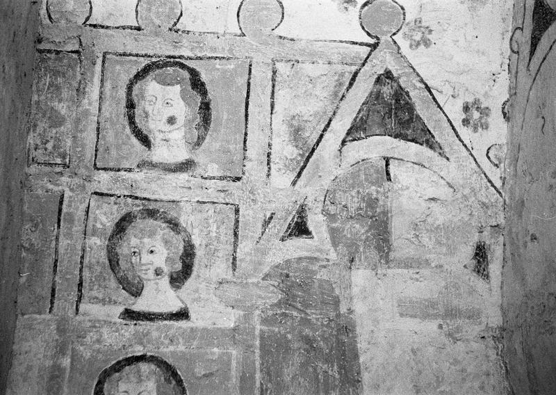 Peinture murale, absidiole du transept nord : les élus