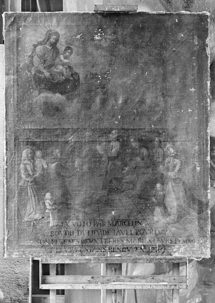 Tableau, ex-voto : Voeu de Marcelin Roudil pour sa famille