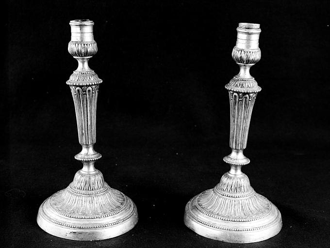 Deux chandeliers en bronze argenté - © Ministère de la Culture (France), Médiathèque du patrimoine et de la photographie, diffusion RMN-GP