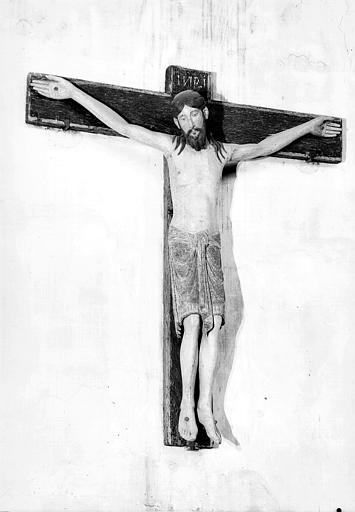 Crucifix en bois peint, nef côté sud