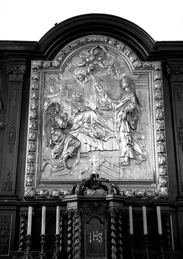 Bas-relief en bois : Mort de saint Joseph