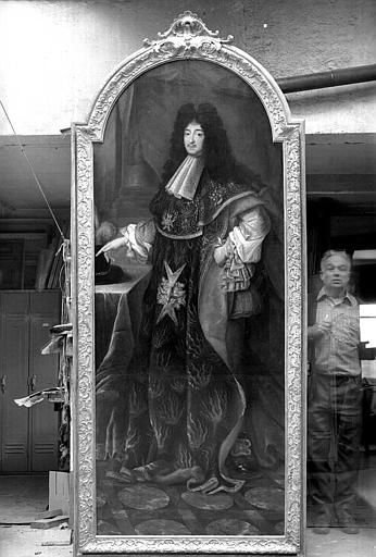 Louis XIV en tenue du saint Esprit, peinture sur toile