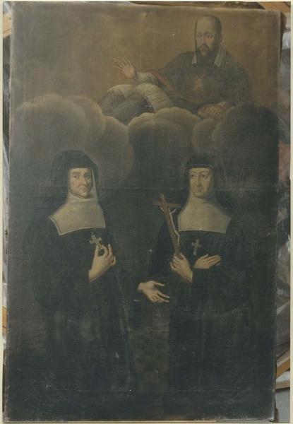 tableau : Saint François de Sales bénissant mère Sachot et mère Champrougier, Visitandines, vue générale