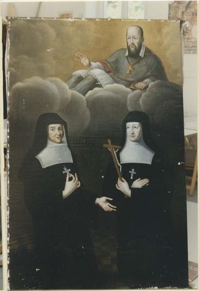 tableau : Saint François de Sales bénissant mère Sachot et mère Champrougier, Visitandines, vue générale