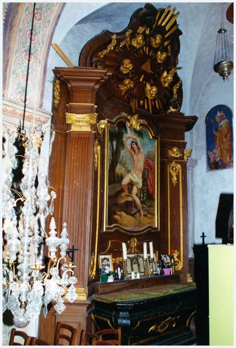 autel, retable (autel secondaire), tableau : saint Sébastien