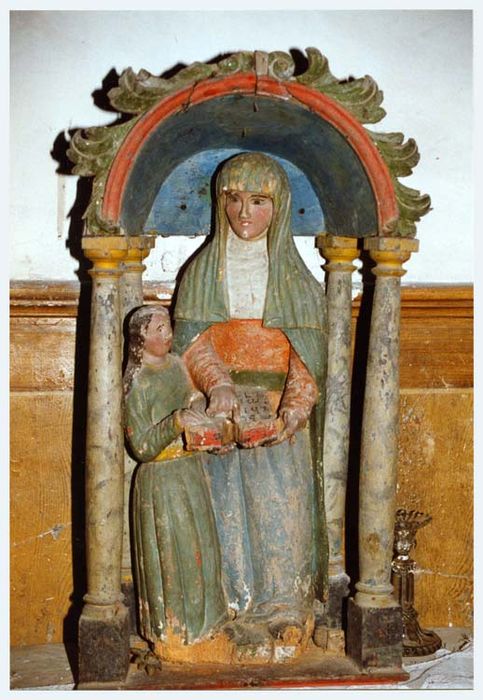 groupe sculpté : Education de la Vierge