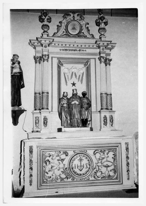 autel retable (autel secondaire), groupe sculpté : rois mages